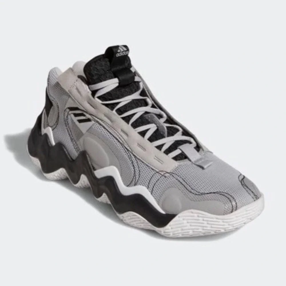 Adidas Women's Exhibit B Mid Basketball Shoes Sneakers Gray/Black/White Sz 8 NEW - Picture 3 of 8